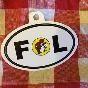 Buc-ee’s classic beaver logo Florida 4” oval sticker